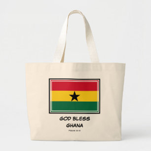 Grand Tote Bag GHANA FLAG   Dieu béni   Patriotique   Ghana