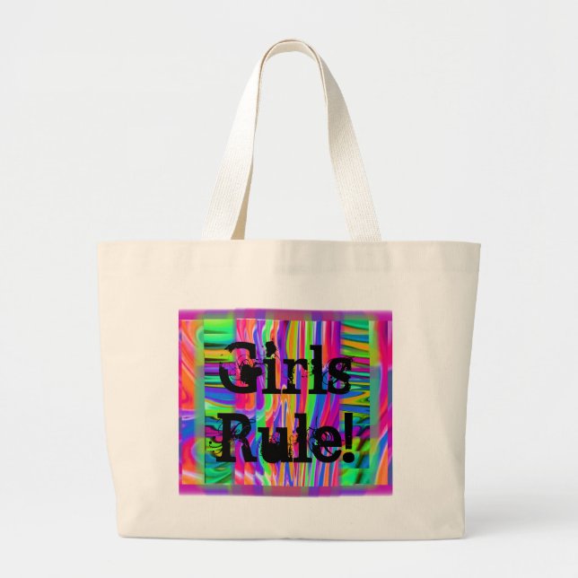 Grand Tote Bag GirlsRule ! par FlyingBeauties (Devant)