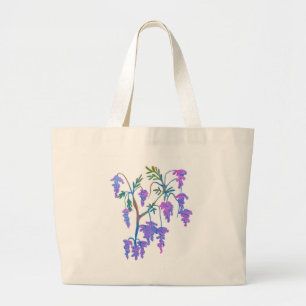 Grand Tote Bag Glycine Élégante' Floral Botanique Traînante