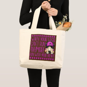 Grand Tote Bag Gnome De Devis Drôle Pour Femmes Mignonne Grand-Mè