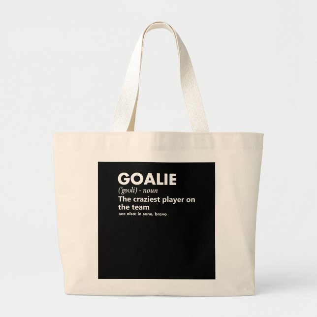 Grand Tote Bag Goalie Gear Goalkeeper Définition (Devant)