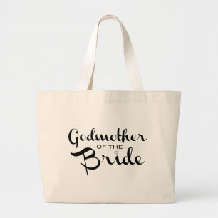 Grand Tote Bag Godmother of Bride Tote Black