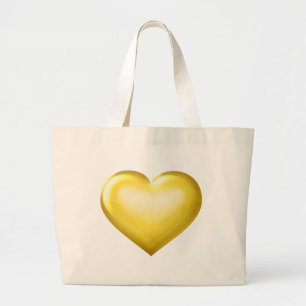 Grand Tote Bag Gold heart