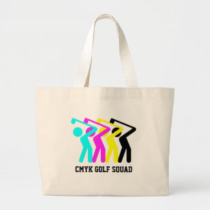 Grand Tote Bag Golfeur CMYK Stylé