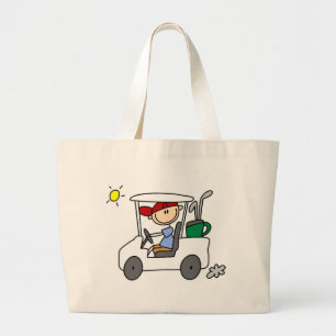 Grand Tote Bag Golfeur dans le chariot de golf
