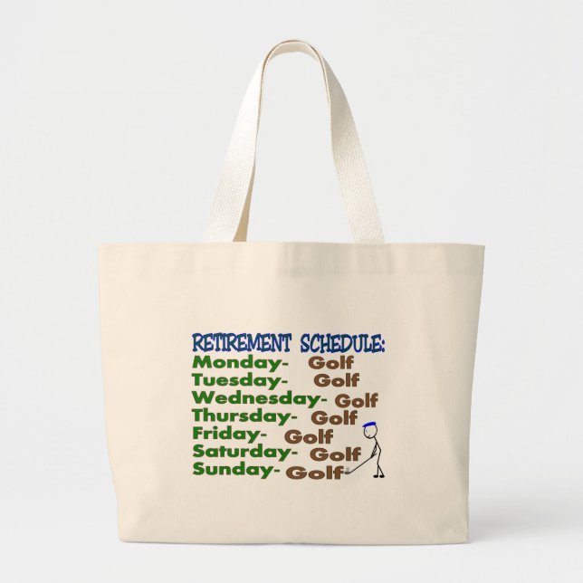 Grand Tote Bag GOLFEUR de programme de retraite (Devant)