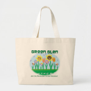 Grand Tote Bag Gorge verte Flora Fourre-tout organique
