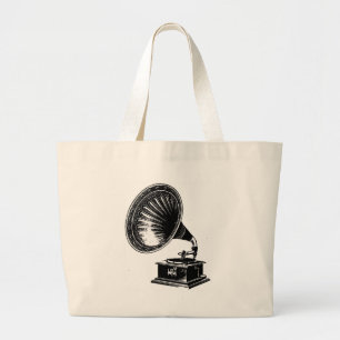Grand Tote Bag Gramophone Vintage