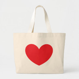 Grand Tote Bag Grand coeur rouge