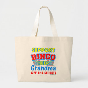 Grand Tote Bag Grand-maman de bingo-test de soutien