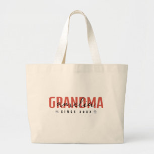 Grand Tote Bag Grand-mère depuis 20XX Moderne, Propre Contemporai