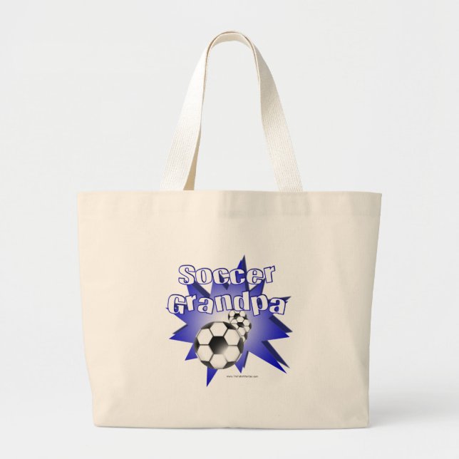Grand Tote Bag Grand-père du football (Devant)
