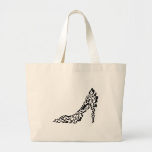 Grand Tote Bag grande chaussure avec différentes silhouettes de