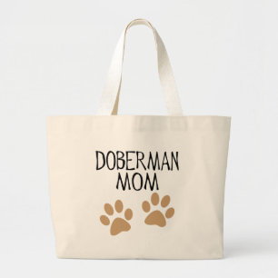 Grand Tote Bag Grande maman de dobermann de pattes