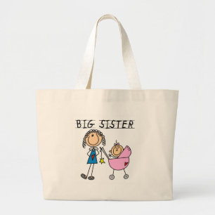 Grand Tote Bag Grande soeur avec le T-shirts et les cadeaux de