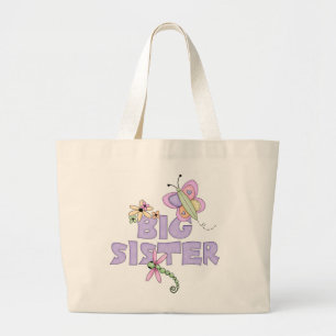 Grand Tote Bag Grande soeur d'insectes mignons