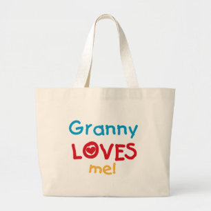 Grand Tote Bag Granny Loves Me Tshirts et cadeaux