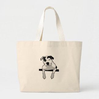 Grand Tote Bag Graphique d'à l'os de pitbull