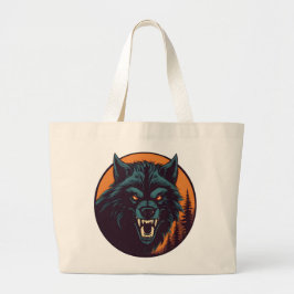 Grand Tote Bag Graphique vintage Retro Werewolf Comic Throwback