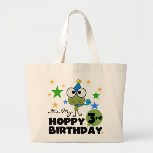 Grand Tote Bag Grenouille-Hoppy 3e Anniversaire Tshirts et cadeau