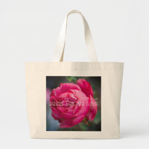 Grand Tote Bag Grosse rose rose