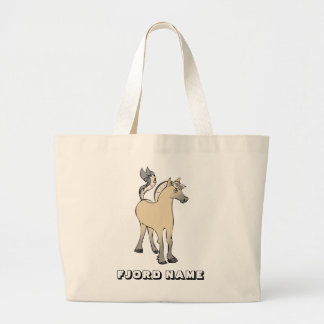 Grand Tote Bag Grossissement du fjord Horse