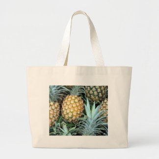 Grand Tote Bag Groupe d'ananas tropicaux hawaïens