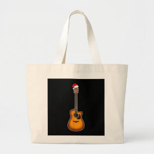 Grand Tote Bag Guitar Santa Hat