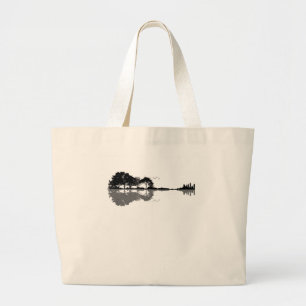 Grand Tote Bag Guitare acoustique Nature Est Musique Basse Guitar
