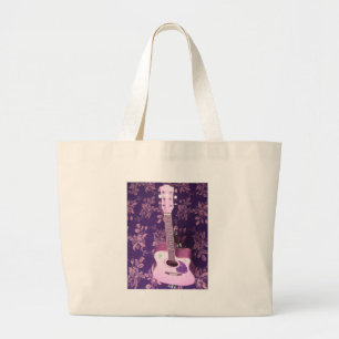 Grand Tote Bag Guitare vintage : Le rêve de style africain
