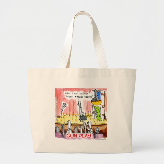 Grand Tote Bag GunPlay Dessin Animé Drôle (Devant)