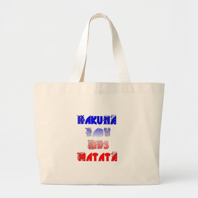 Grand Tote Bag Hakuna Matata Bébé & Enfants : Conception de coule (Devant)