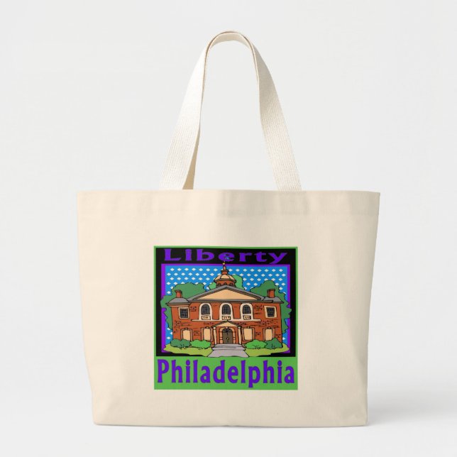Grand Tote Bag Hall de la Liberté de Philadelphie (Devant)
