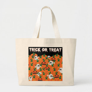 Grand Tote Bag Halloween Ghosts Haunted Pumpkin Patch
