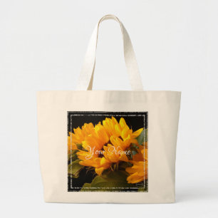 Grand Tote Bag HAMbyWG - Fleurs de soleil jaunes