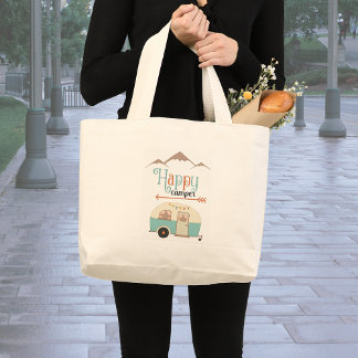 Grand Tote Bag HAPPER CAMPER mignon Retro RV