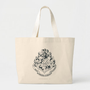 Grand Tote Bag Harry Potter   Cimier de Poudlard - noir et blanc