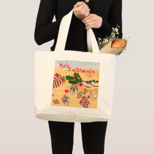 Grand Tote Bag Hawaii Christmas Beach Fourre-tout