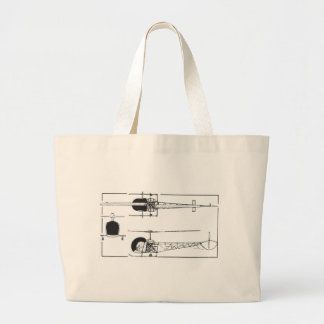 Grand Tote Bag Hélicoptère de Bell 47