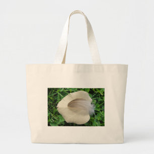 Grand Tote Bag Hellbraune Feder auf hellbeigem Blatt