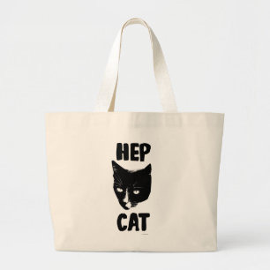 Grand Tote Bag Hep Cat Fun Tuxedo Cat Photo Slogan Art