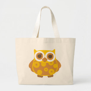 Grand Tote Bag Hibou d'automne