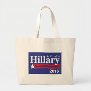 Grand Tote Bag Hillary Clinton pour le président 2016