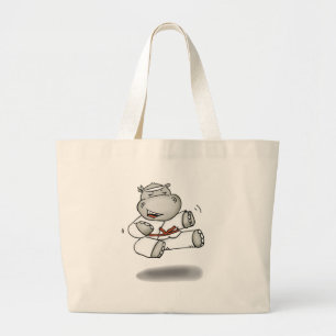 Grand Tote Bag Hippopotame de karaté