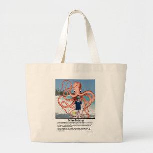 Grand Tote Bag Histoires stupides : Octopus mangeur d'homme Grand