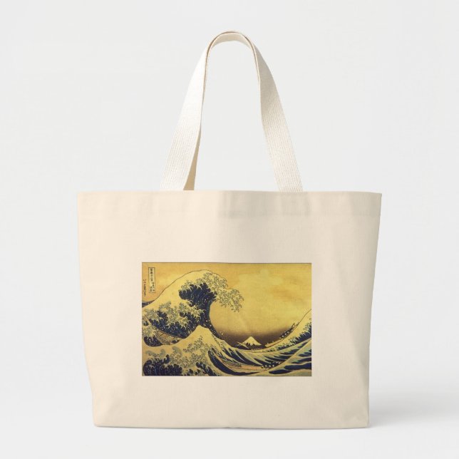 Grand Tote Bag Hokusai -UKIYOE- (Devant)