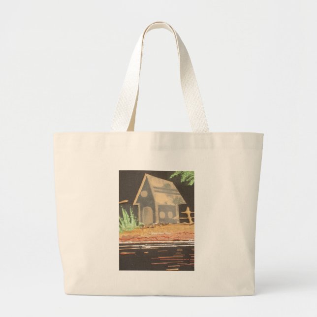 Grand Tote Bag Home Sweet Home Art Imprimer (Devant)
