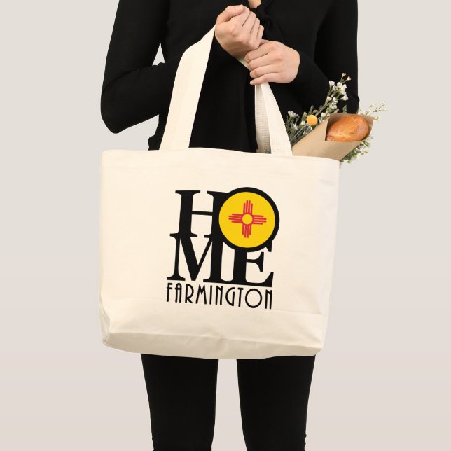 Grand Tote Bag HOMEFarmington Nouveau-Mexique (Devant (produit))
