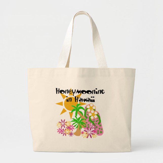 Grand Tote Bag Honeymooning en Hawaï (Devant)