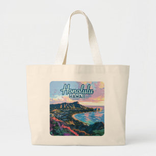 Grand Tote Bag Honolulu Hawaii Oahu Waikiki Beach Diamondhead